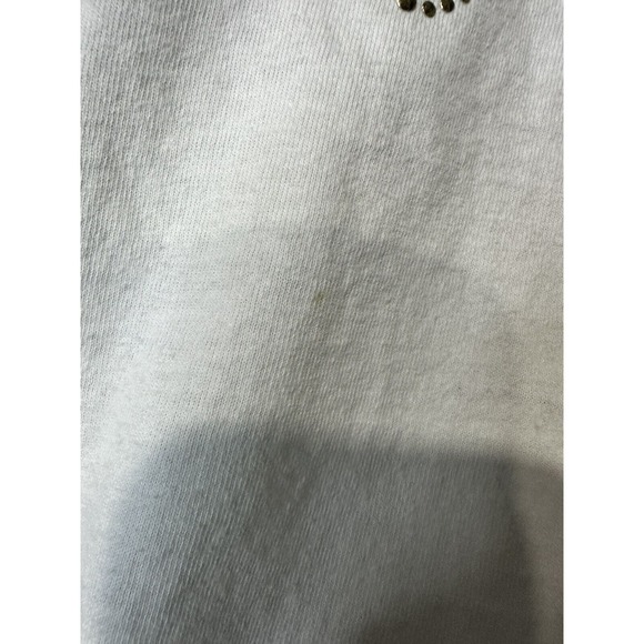 VTG Christine Alexander White T-Shirt Sz M/L Rhinestone Poinsettia Christmas - Picture 5 of 12